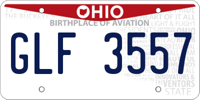 OH license plate GLF3557