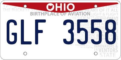 OH license plate GLF3558