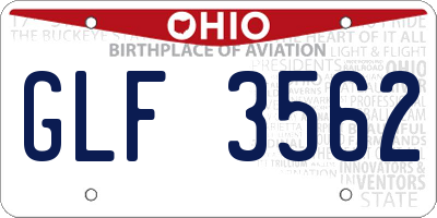 OH license plate GLF3562
