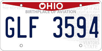 OH license plate GLF3594