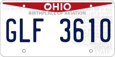 OH license plate GLF3610