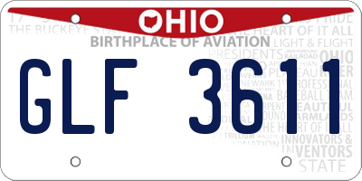 OH license plate GLF3611