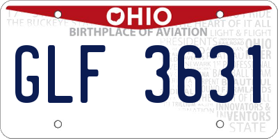 OH license plate GLF3631