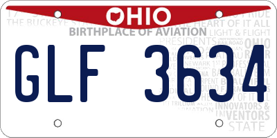 OH license plate GLF3634