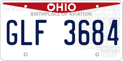 OH license plate GLF3684