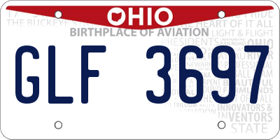 OH license plate GLF3697