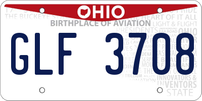 OH license plate GLF3708