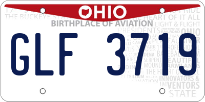 OH license plate GLF3719