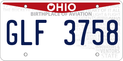 OH license plate GLF3758