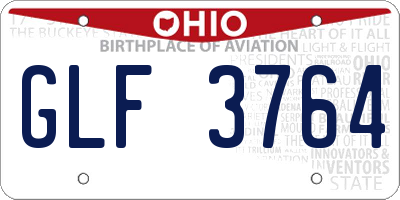 OH license plate GLF3764