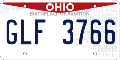 OH license plate GLF3766