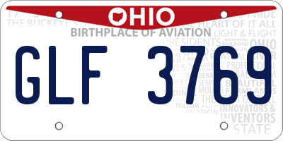 OH license plate GLF3769