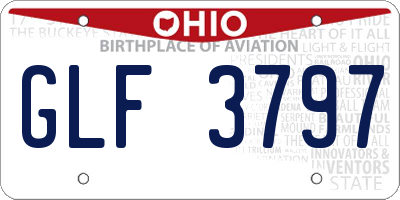 OH license plate GLF3797
