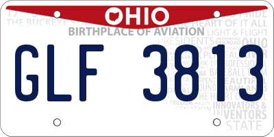 OH license plate GLF3813