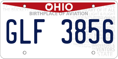 OH license plate GLF3856