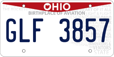 OH license plate GLF3857