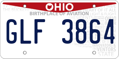 OH license plate GLF3864