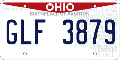 OH license plate GLF3879