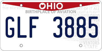 OH license plate GLF3885