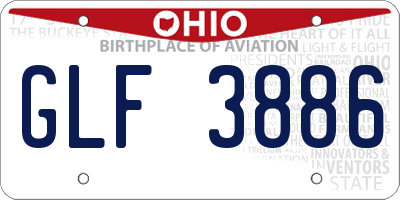 OH license plate GLF3886