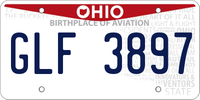 OH license plate GLF3897
