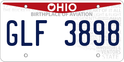 OH license plate GLF3898