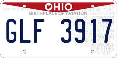 OH license plate GLF3917