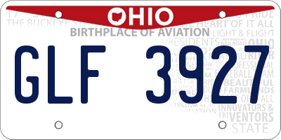 OH license plate GLF3927