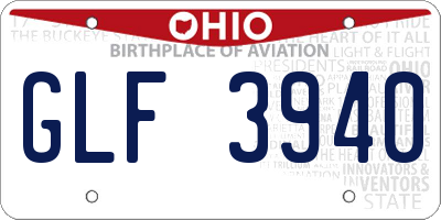 OH license plate GLF3940