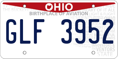 OH license plate GLF3952