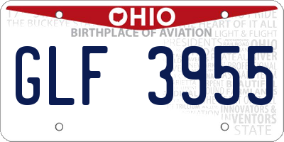 OH license plate GLF3955