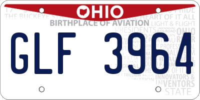 OH license plate GLF3964