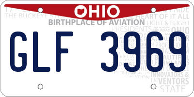 OH license plate GLF3969