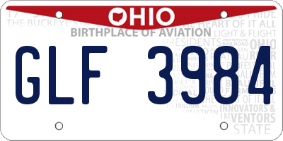 OH license plate GLF3984