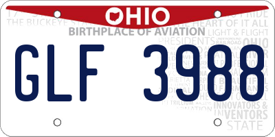 OH license plate GLF3988