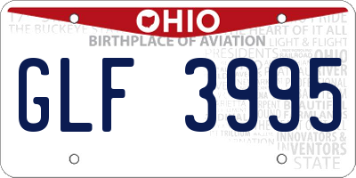 OH license plate GLF3995
