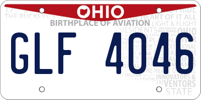 OH license plate GLF4046