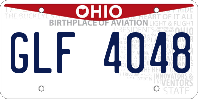 OH license plate GLF4048