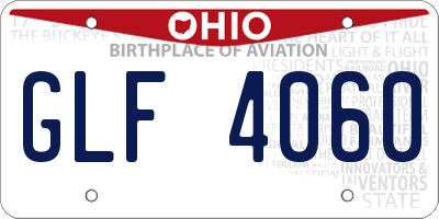 OH license plate GLF4060