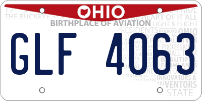 OH license plate GLF4063