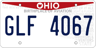 OH license plate GLF4067