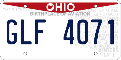 OH license plate GLF4071