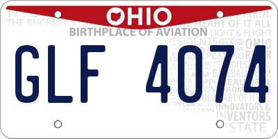 OH license plate GLF4074