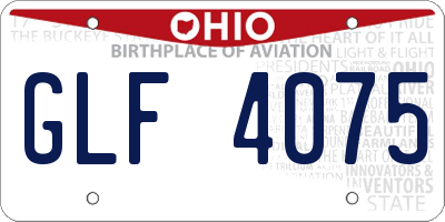 OH license plate GLF4075