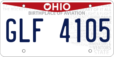 OH license plate GLF4105