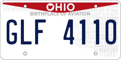 OH license plate GLF4110
