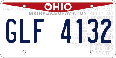 OH license plate GLF4132