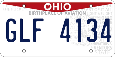 OH license plate GLF4134