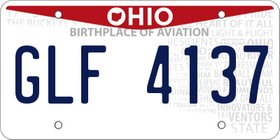 OH license plate GLF4137