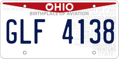 OH license plate GLF4138